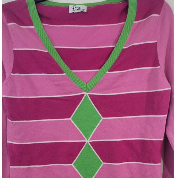 Lilly Pulitzer Sweater Womens Small Fun Bright Preppy Beach Whimsical Sweater - Picture 2 of 6